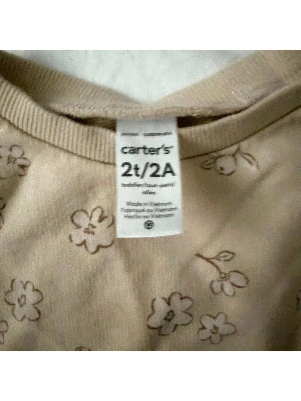 Carters Cream Floral Sweatshirt Leggings Set